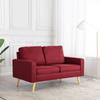 Day and Night - Day and Night 2-seater Sofa In Red Wine-colored Fabric