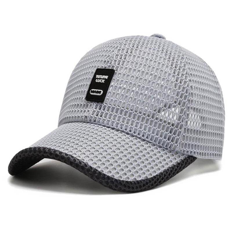 Letter Label Decoration Net Hat Men and Women Fashion Breathable Mesh Baseball Cap Couple Hiking Hats Sunscreen Caps