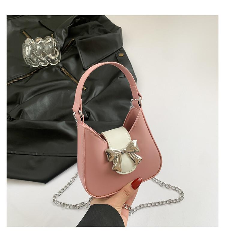 Stylish Pu Bowknot Saddle Handbag For Women Versatile For Casual Commuting