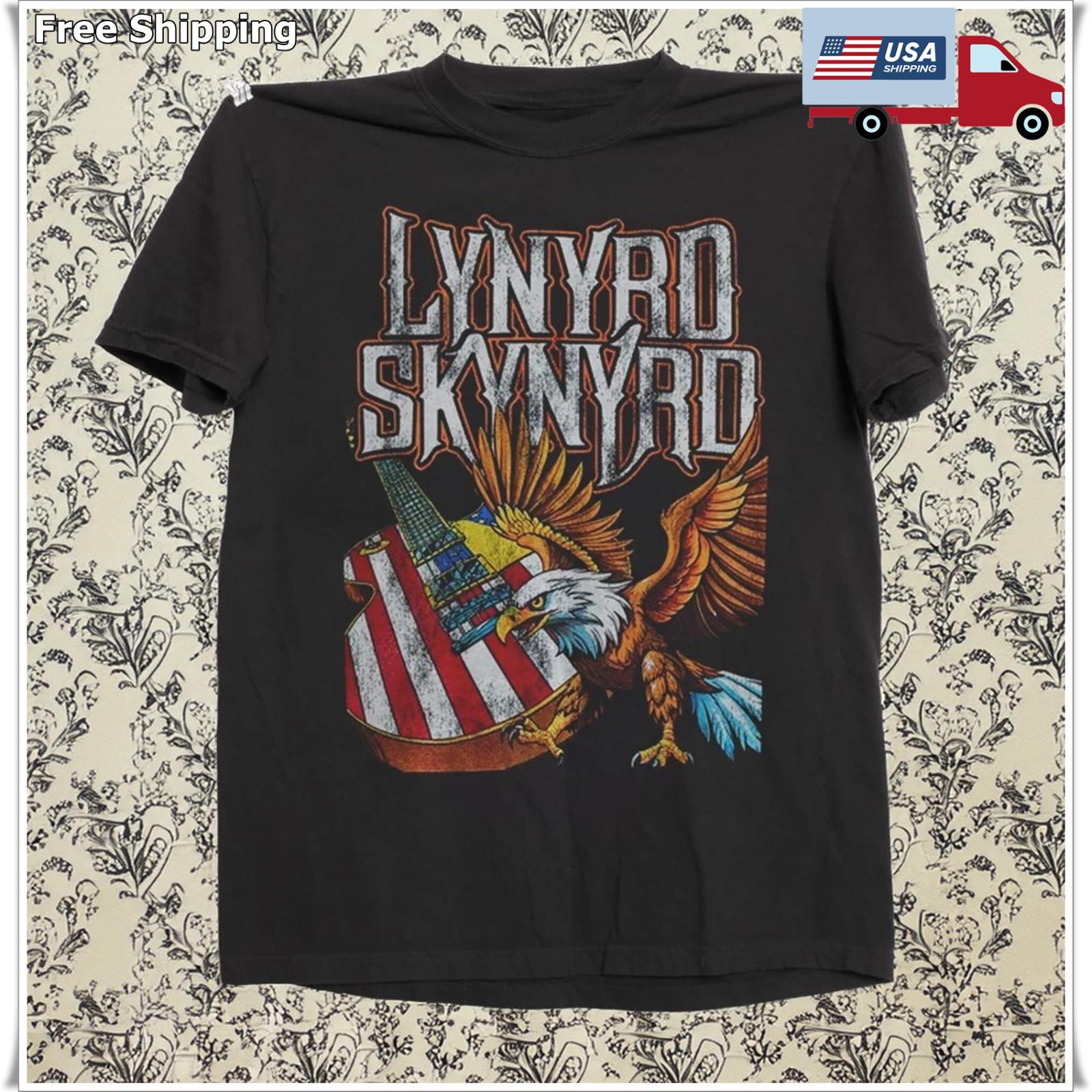 Lynyrd Skynyrd Band Graphic Tee Unisex Black Cotton T-shirt S-5XL XL