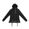 Custom Dark Style Women's Two-Piece Look Hooded Sweatshirt with Waist-Cinched Patchwork - Trendy European & American Design