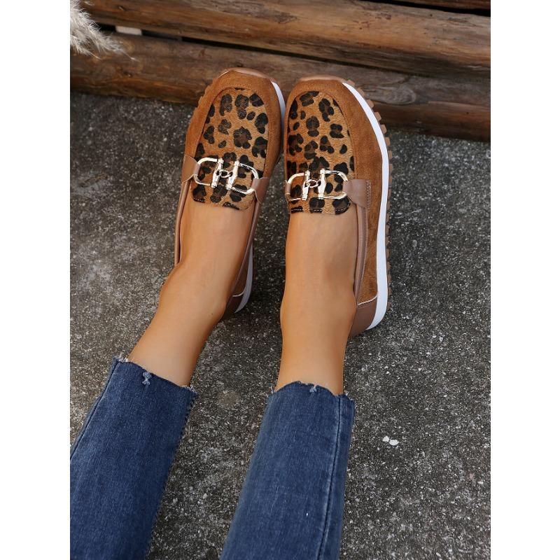 

Женские металлические туфли с пряжкой, замшевые туфли на танкетке, одинарные туфли, повседневные, на каждый день, на четыре сезона, удобные и легкие, большого размера 43 коричневый