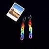 Korean Style Long Tassel Earrings Red Lovely Heart Drop Earrings Women Valentine's Day Festival Birthday New Year Gift