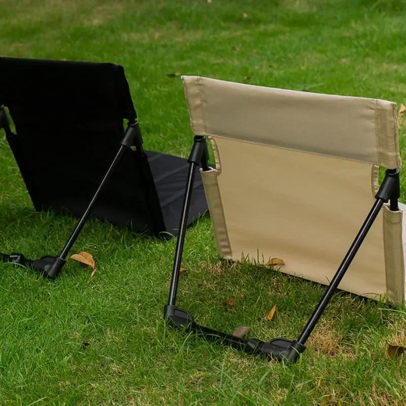 Foldable Outdoor Camping Chair Garden Park Single Reclining Chair Backrest Cushion Picnic Camping Foldable Beach