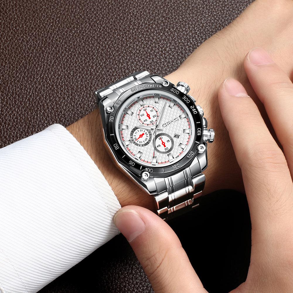 Chenxi Watch, Steel Strap Watch, Men'S Trendy Watch, Student Watch, Waterproof Sports Watch