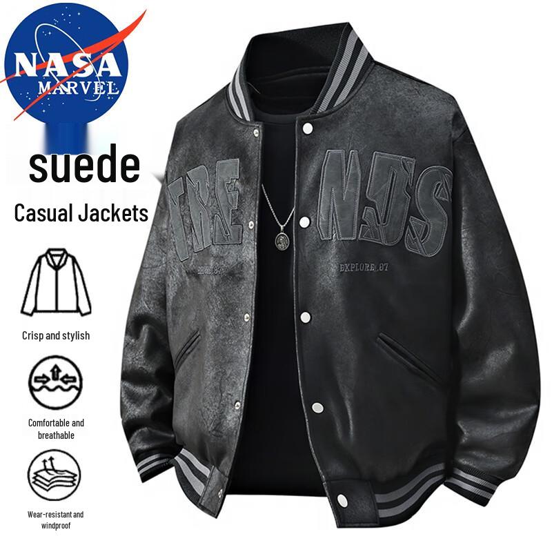 

Чоловіча куртка NASA Marvel з коміром-стійкою зі штучної замші 4XL