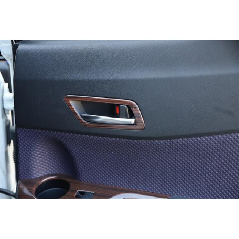 Peach Wood Inner Door 2018- For Toyota C-HR CHR Handle Cover Decor Frame 4*