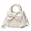 Fashi Casual Handbags For Women Cute Bow Black White Blue Kahki PU Handbags Trendy Daily Shoulder Underarm Bags bolsa feminina