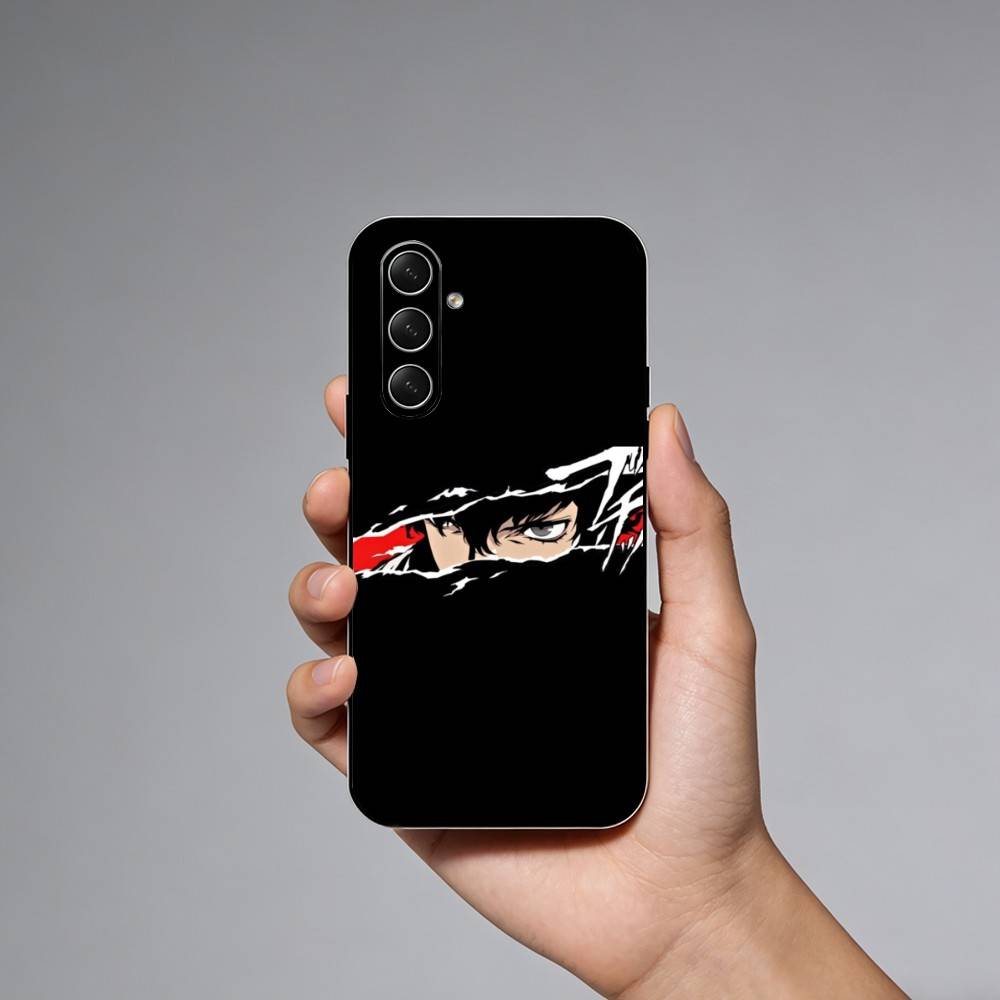 Fashion P-Persona 5 Phone Case For Samsung Galaxy A73,A72,A71,A70,A52,A51 Others Soft Black Cover