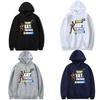 Game Printed Fortnite Sleep Eat Fortnite Repeat Casual Long Sleeve Cotton Hoodie