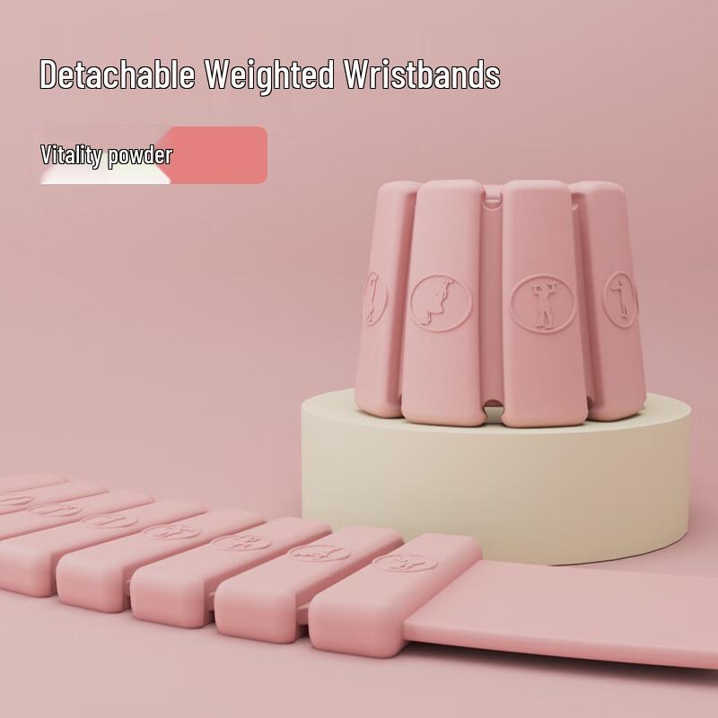 TLXT Adjustable Silicone Weighted Wristbands - Pink 0.5lb Pair