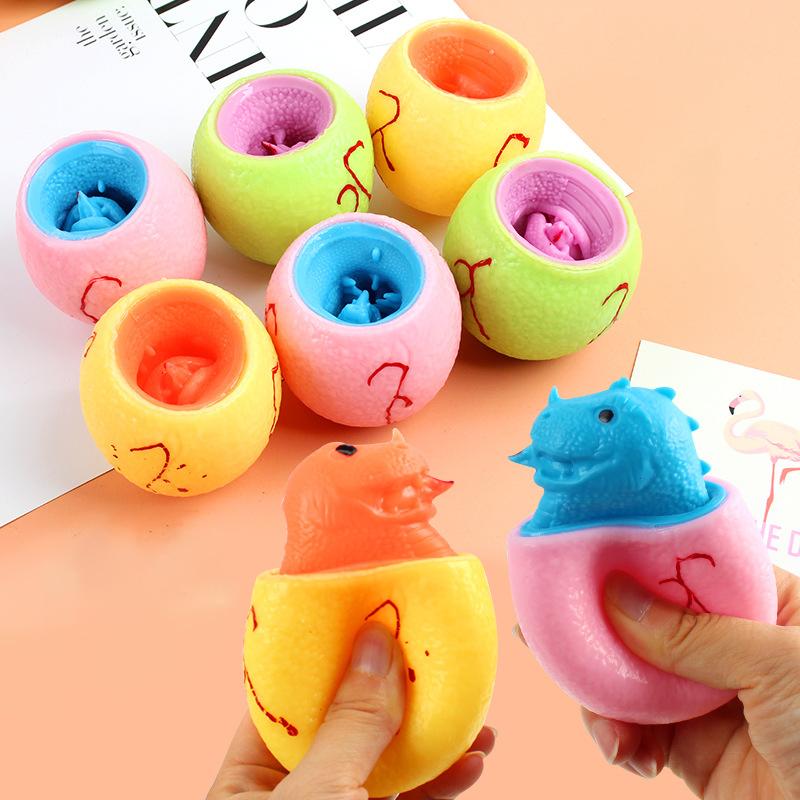 Cute Cartoon Dinosaur Cup Soft Squeeze Pinch Toys Adult Funny Stress Easing Vent Toys Children'S Sensory Gadgets Birthday Gifts
