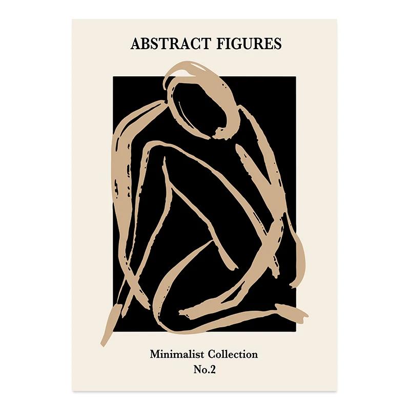 

Анрі Матісс. Абстрактна геометрична лінія обличчя. Бежеві богемні плакати. Настінне мистецтво. Принт. Картина на полотні. Картина, Спальня. Прикраса дому. 30x40cm No Framed