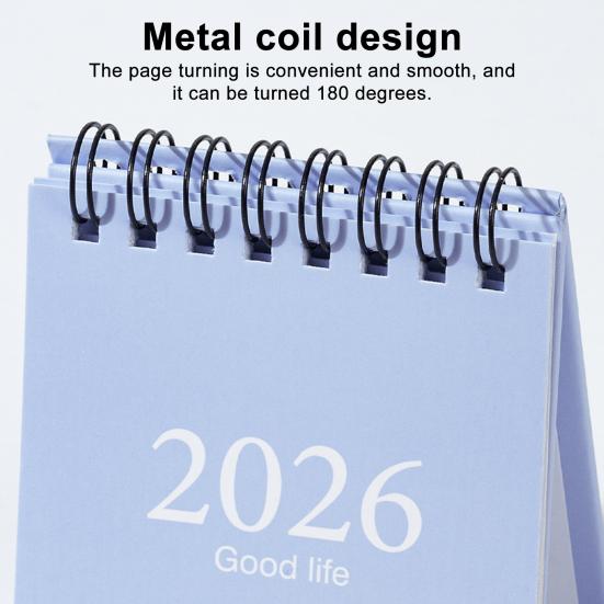 2026 Mini Desk Calendar with Stickers Ritual Life Planner Portable Standing Flip