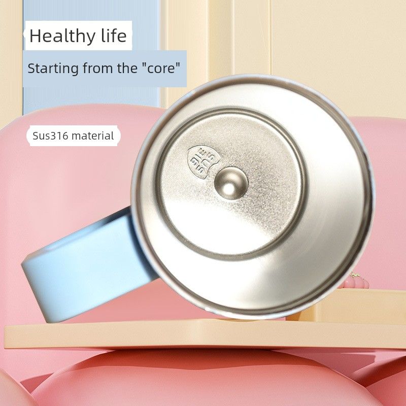 Large Capacity Thermos Cup for Women, Stylish Ice Cup, Cute Cartoon Portable Car Cup with Handle, Giant Straw Water Cup