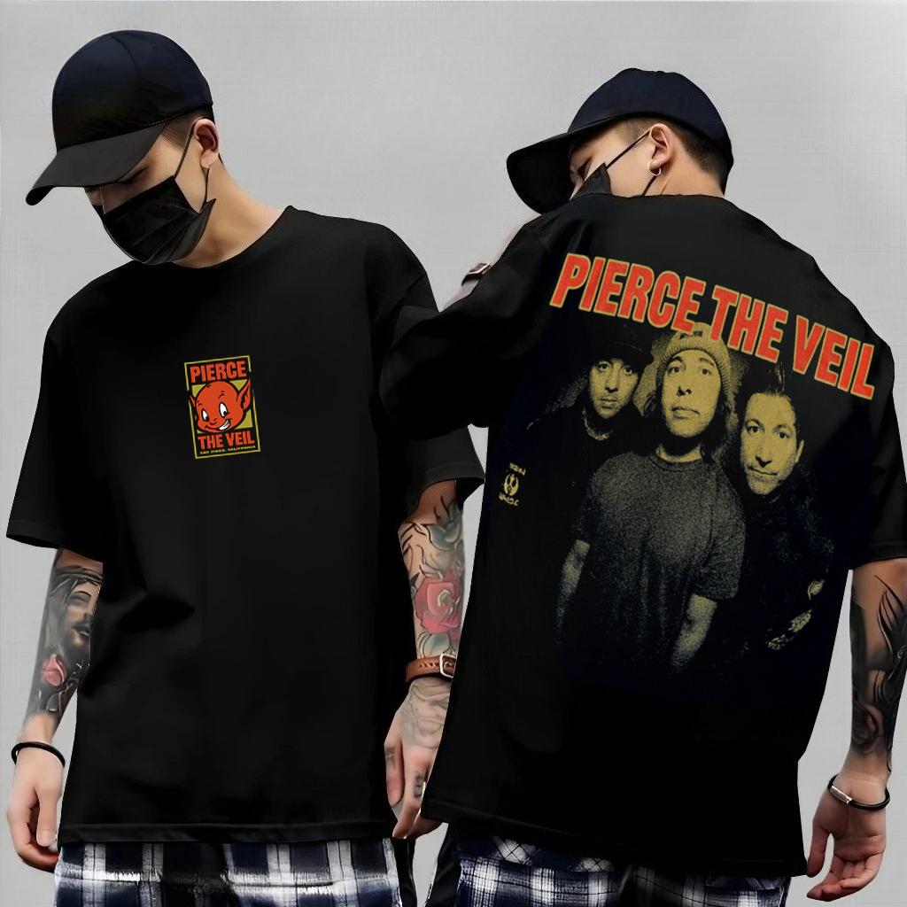 Maglietta Vintage Pierce The Veil Merchandising Concerto Rock Maglietta Grafica Vintage Abbigliamento Musica Metal Alternativa Maglietta Unisex Regalo per Fan Magliette