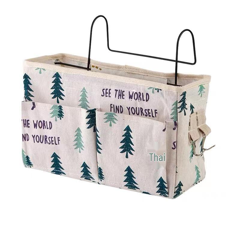 Nordic Creative Fabric Hanging Bedside Storage Bag - Bunk Bed Dormitory Organizer