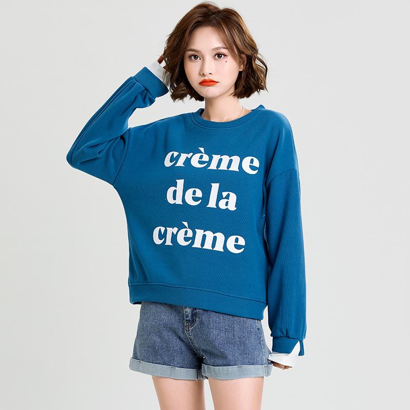 

Корейский стиль с капюшоном толстовка женская повседневная свободная женская нишевая новая модная куртка с длинными рукавами L