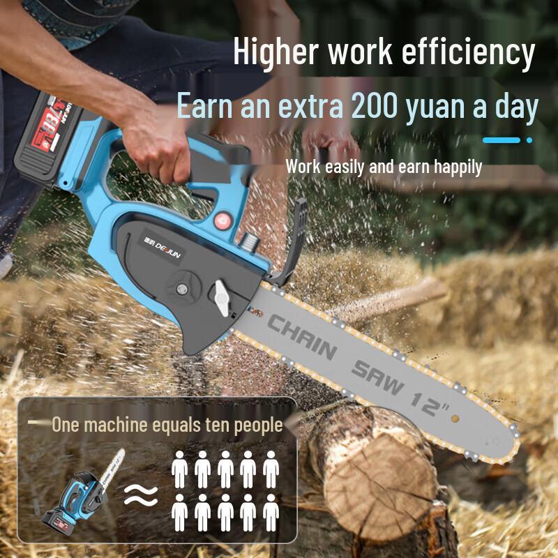 BAIPUXI 56V Cordless Handheld Electric Chainsaw CN plug (adapter included)