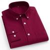 Men's Oxford Pattern Shirt Long Sleeve Big Size S-11XL Cotton Slim Fit Business Casual Traditional Shirts Easy Care Comfort