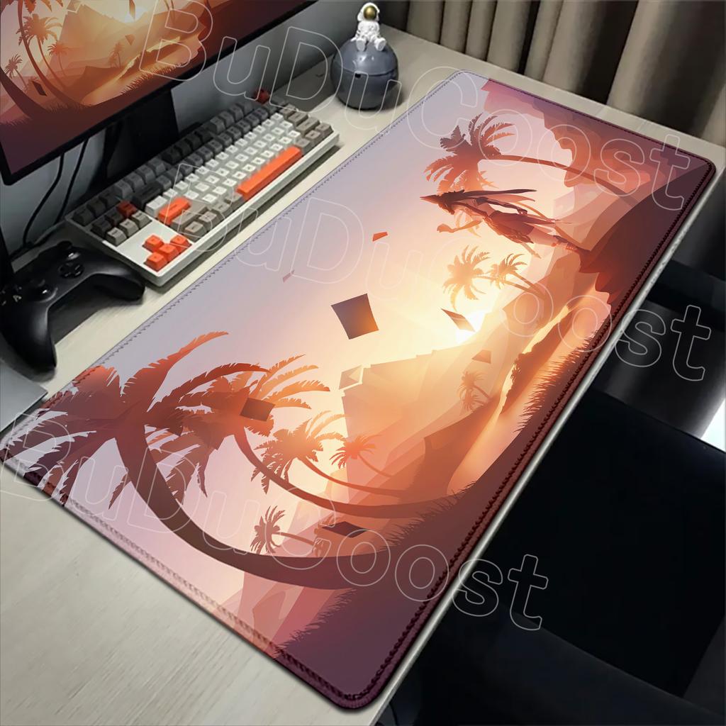 Pretty Genshin Impact Mousepad Anime Yae Miko Nahida Ganyu Mouse Pad Laptop Gamer Accessories Big Desk Mat Computer Keyboard Rug