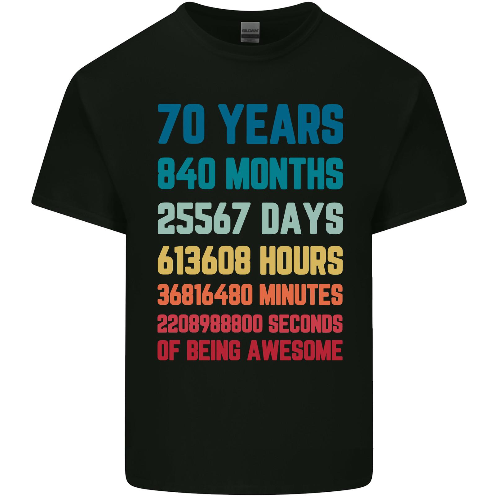 

70th Birthday 70 Year Old Mens Light Cotton T-Shirt Mens Womens Tees Top S