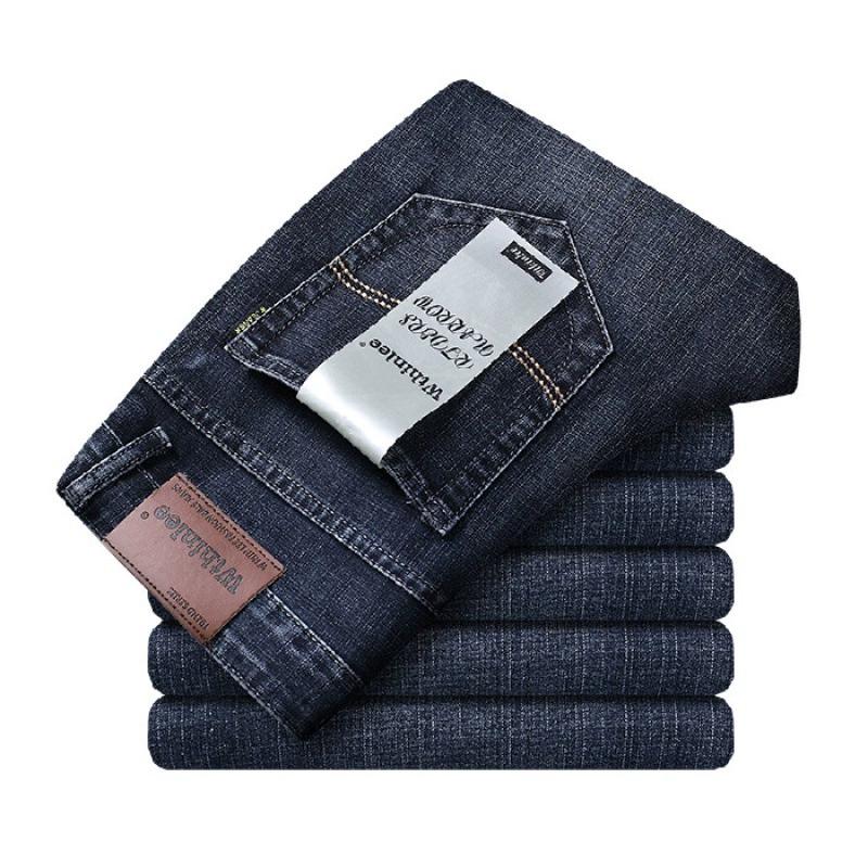 Pantaloni Casual da Uomo di Mezza Età e Giovani, Gamba Dritta, Slim Fit, Business, alla Moda, Versatili, da Gentiluomo, Elastici
