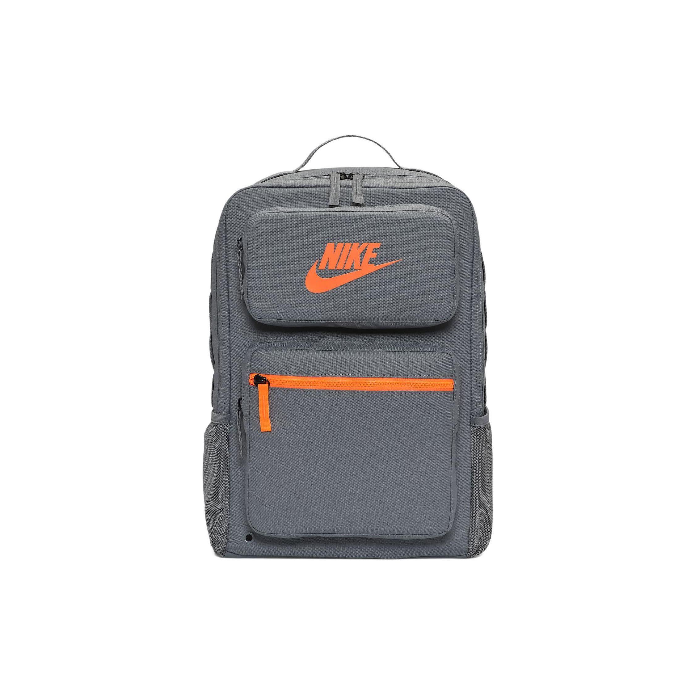 Nike Utility Multi-Pocket Fabric Backpack Unisex Backpacks Gray BA6170-084 Gray