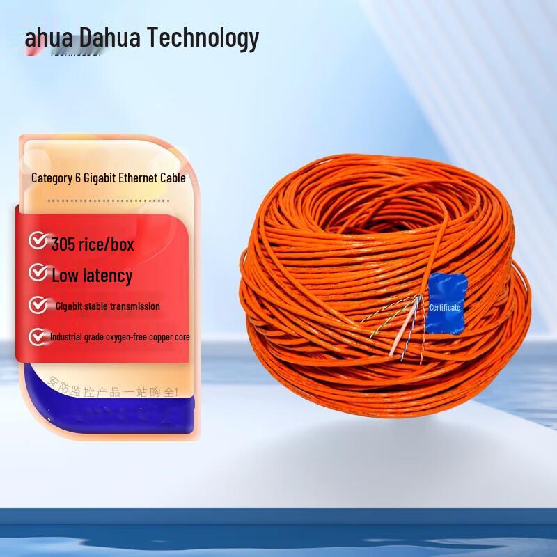 

Dahua Cat6 Pure Copper Gigabit PoE Network Cable CN plug (adapter included)