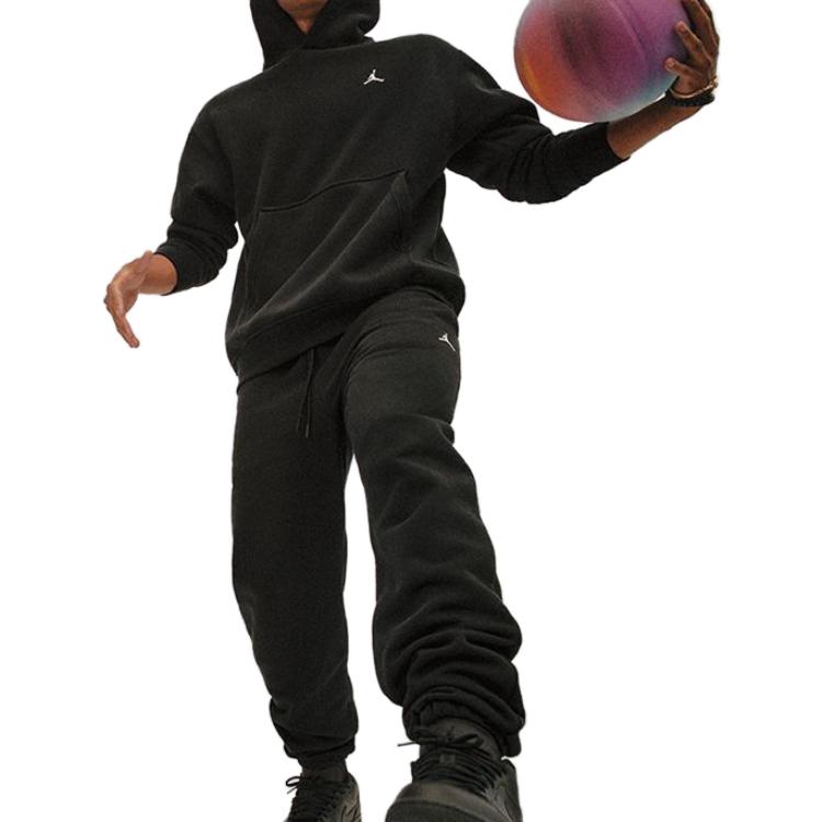Jordan Essentials Logo Fleece Hoodie Men Tops Black DA9819-010
