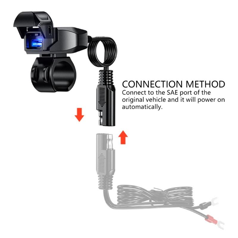 Universal Motorcycle Handlebar Phone Chargers Waterproof Design 18W USB Fast Charging for Smartphones