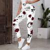 Women's Leggings Vintage Fashion Casual Ankle-Length High Waist  Halloween Rose Skull  Printing Thermal Warm Soft Breathable Micro-elastic
