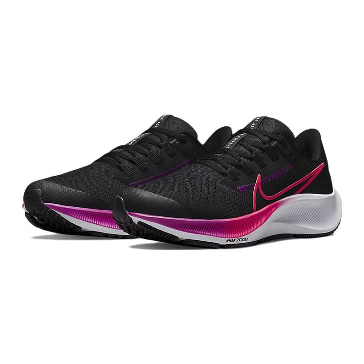 New Nike Pegasus 38 Slip Resistant Cushioning Abrasion Resistant Low Top Running Shoes Black Purple Kids' CZ4178-021