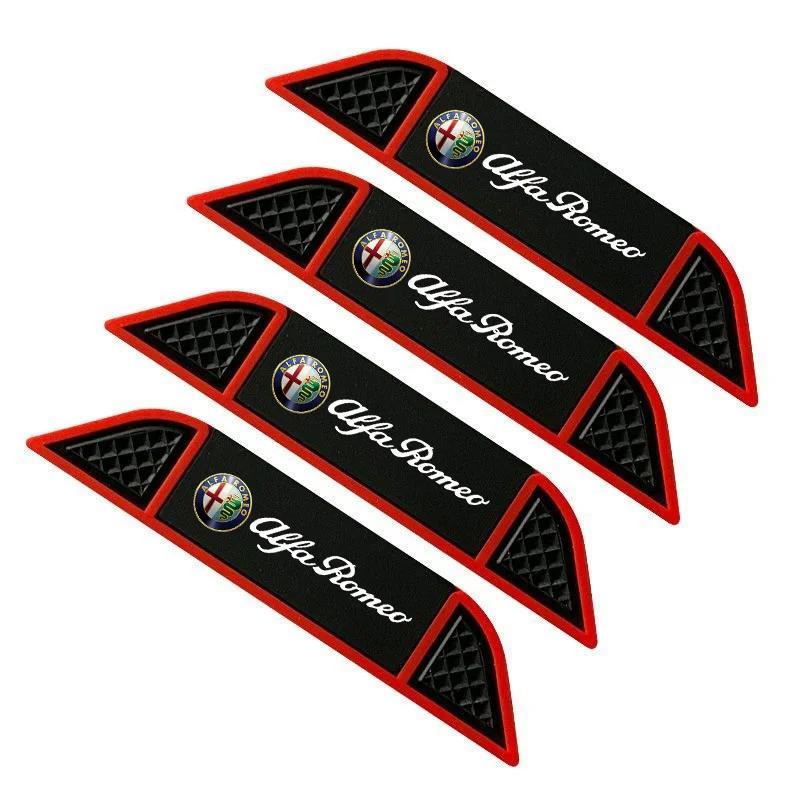 

For Alfa Romeo 2026 Hot Sticker 4Pcs Car Door Anti-collision Strip Edge Protector For Alfa Romeo 147 156 159 166 Mito Porsche Ca красный