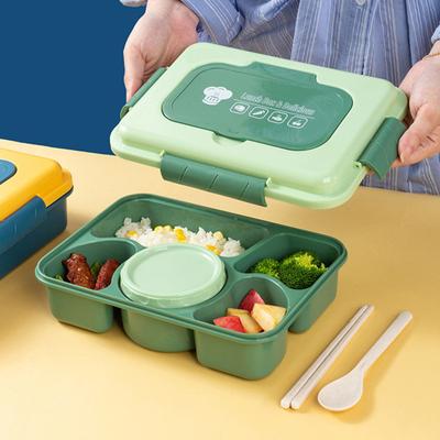 Yousheng Bento Lunch Box with Leakproof Sauce Box Multi-Compartment Snack Box Meal Prep Containers for School Office Picnic