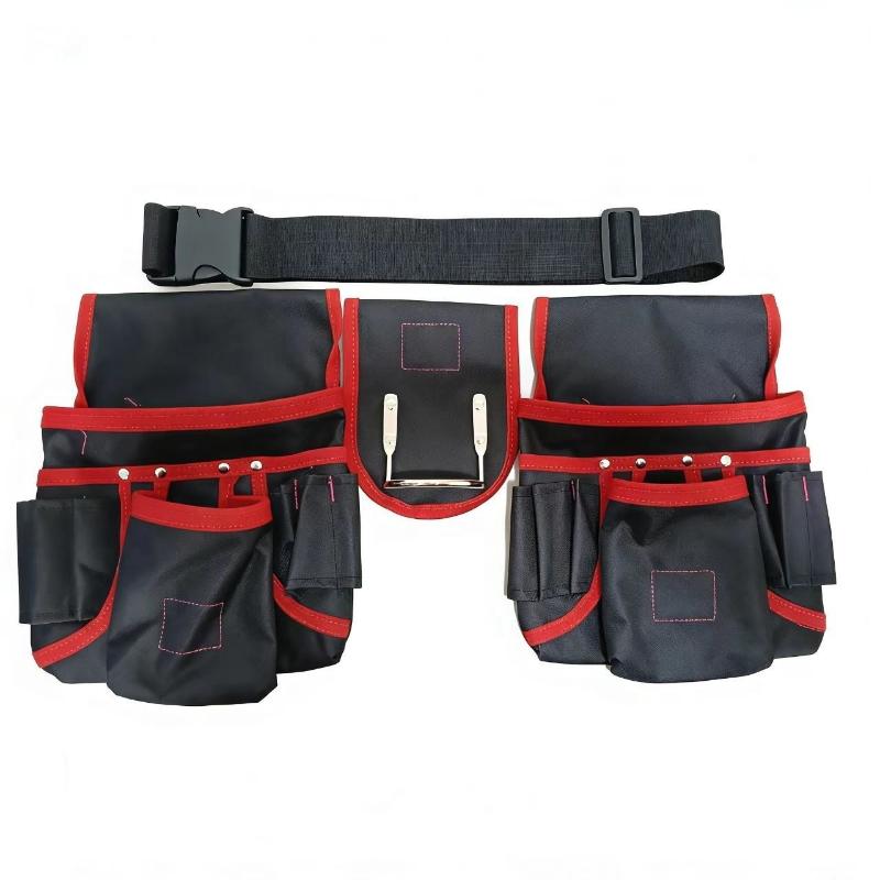 Heavy Duty Oxford Tool Belt With Multiple Functional Pockets Adjustable Waist Strap For Carpenters Home Repair Work