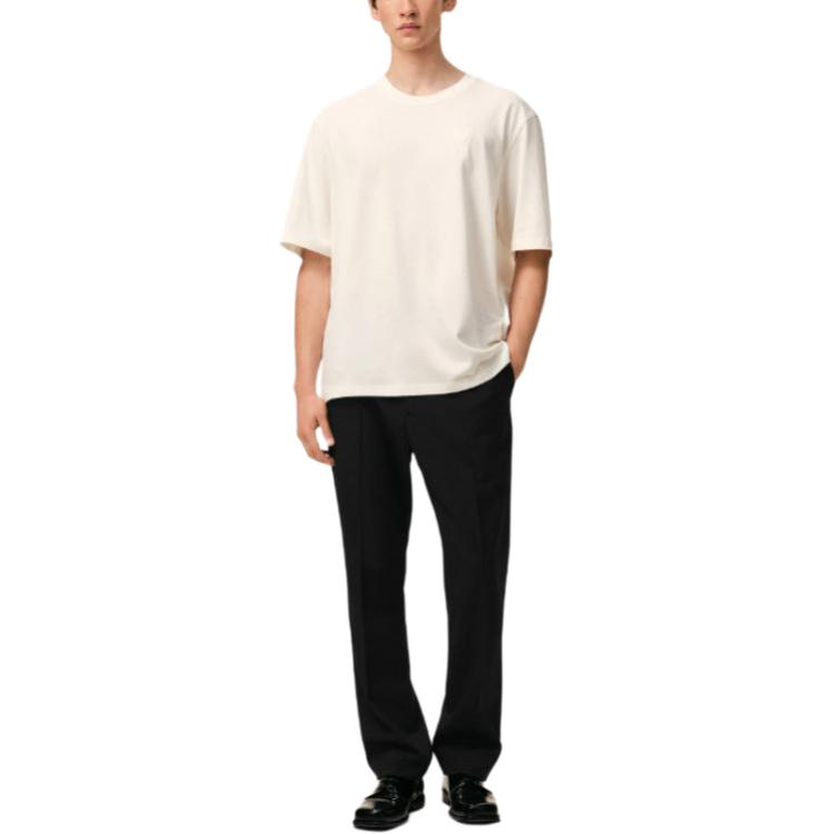 AMIPARIS Solid Color Pocket Straight Leg Casual Pants Men Bottoms HTR226WV0194-001