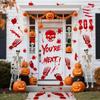 Halloween Window Sticker Pumpkin Witch Bat Castle Pattern Wall Stickers Halloween Decals