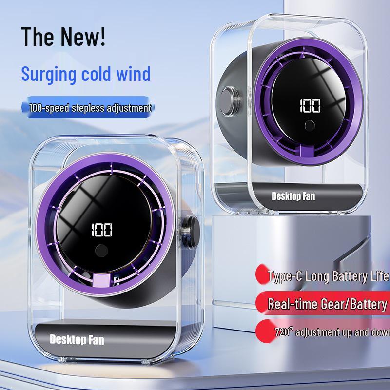 

Rechargeable Silent Turbo Fan: Wall-Mounted & Desktop Model Off-White [International Fan]