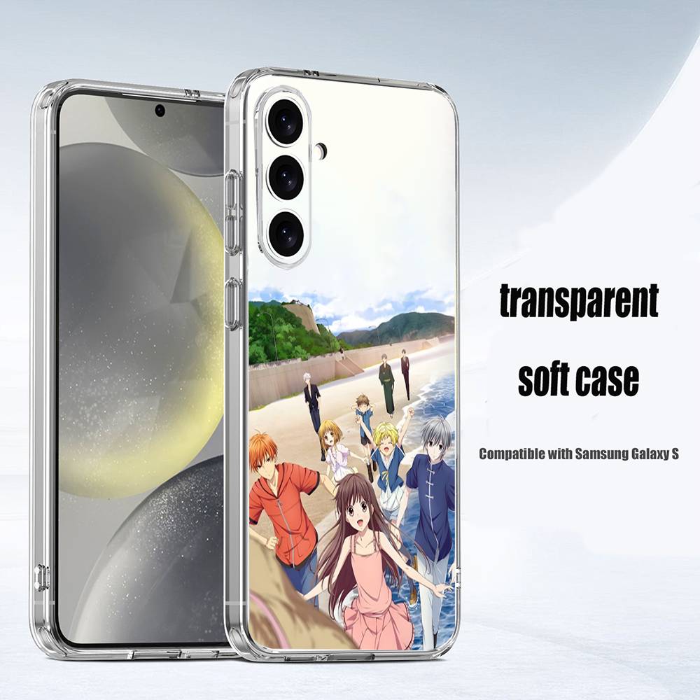 Anime F-Fruit B-Baskets Phone Case For Samsung S24,30,21,22,23,20 FE,lite,PIus,Ultra,5G,Note,9,10 Transparent Cover