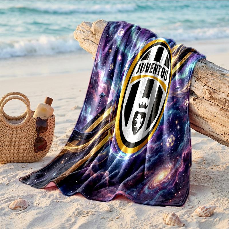 Asciugamano da Spiaggia in Microfibra con Stampa Juventus FC Asciugatura Rapida Assorbente Grande Asciugamano per Spiaggia Nuoto Viaggio
