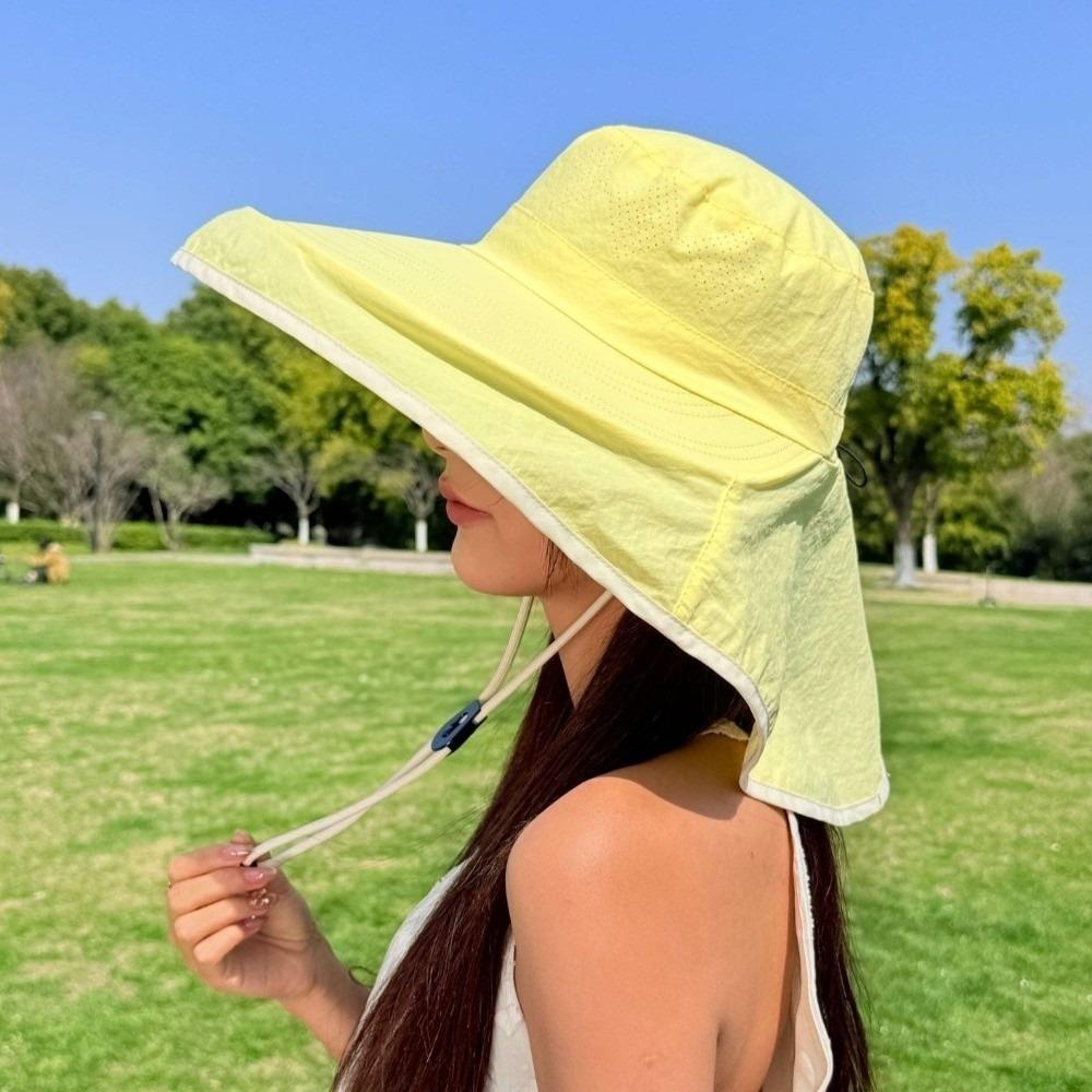 Anti-UV Fisherman Hat Wide Brim Bucket Hat New Beach Cap Women