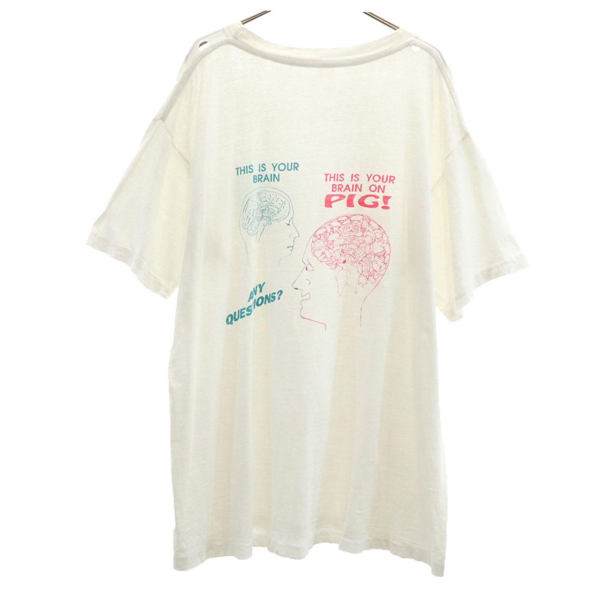 

90s Old Back print Short sleeve T-shirt Single Stitch Pig Corporate Items Men s Used