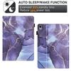 For iPad (2025)/10.9 (2022) Case Marble Pattern Leather Stand Cover with Auto Wake/Sleep