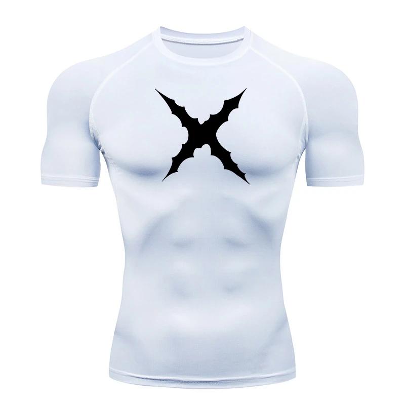 Casual Breathable Compression Moisture-Wicking T-shirt Men Gym Workout Running Undershirt High Elasticity Sport Quick Dry Tee Tops Activewear