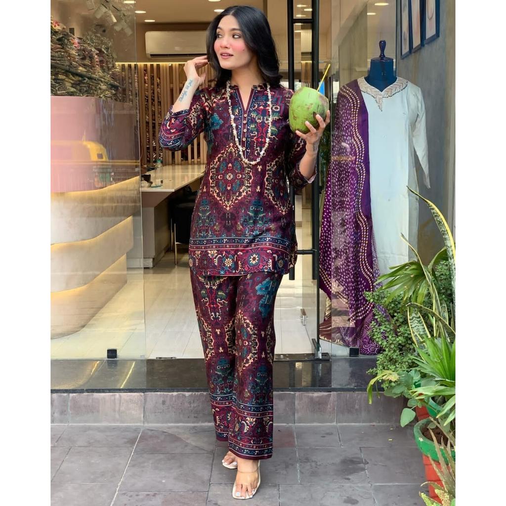 Haut de fête indien pour femme, tunique, kurti, ensemble coordonné pantalon, kurti en coton de créateur VF-20267a