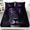 1 Stück Spannbettlaken Lila Katze Drachenaugen Spinne Gedruckt 100% Polyester Atmungsaktives Bettwäscheset für Heimdekor Ohne Kissenbezug