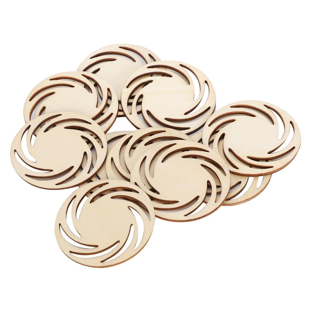 40Pcs Hollow Earrings Wood Handicraft Fashion Shop Ornaments Decorations Painting
