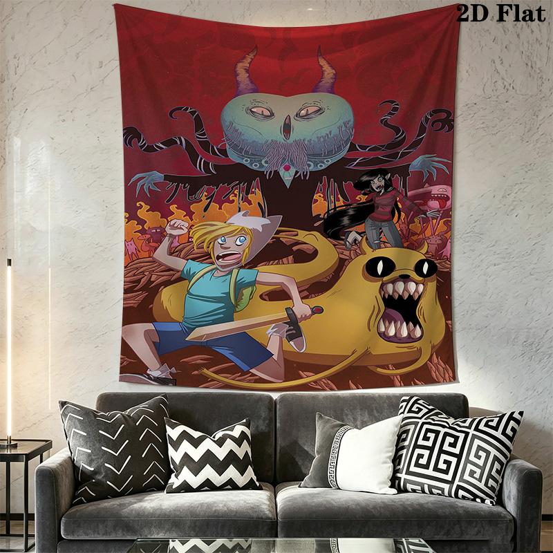 Adventure Time Pattern Home Decor Tapestry, Wall Hanging, Decorative RV Wall Cloth.MGT0918419