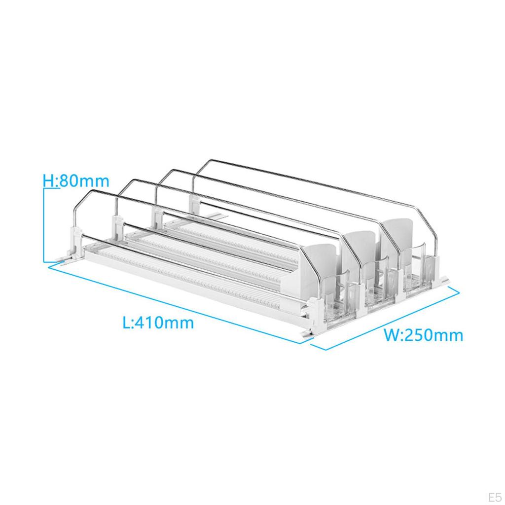 Drink Organizer for Fridge Automatic Propeller Multipurpose Stacking Can Dispenser Garage